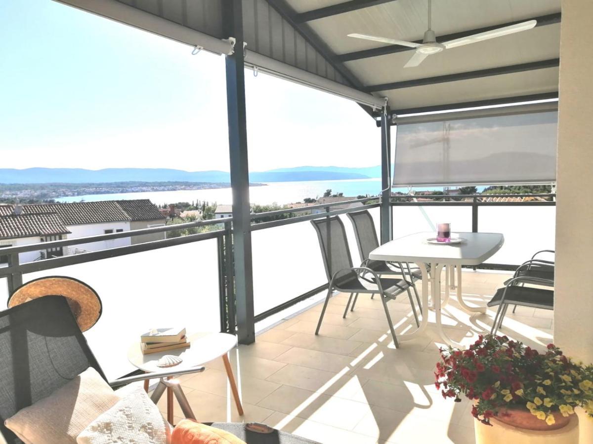 Lovely Sea View House In Malinska Island Krk Kültér fotó