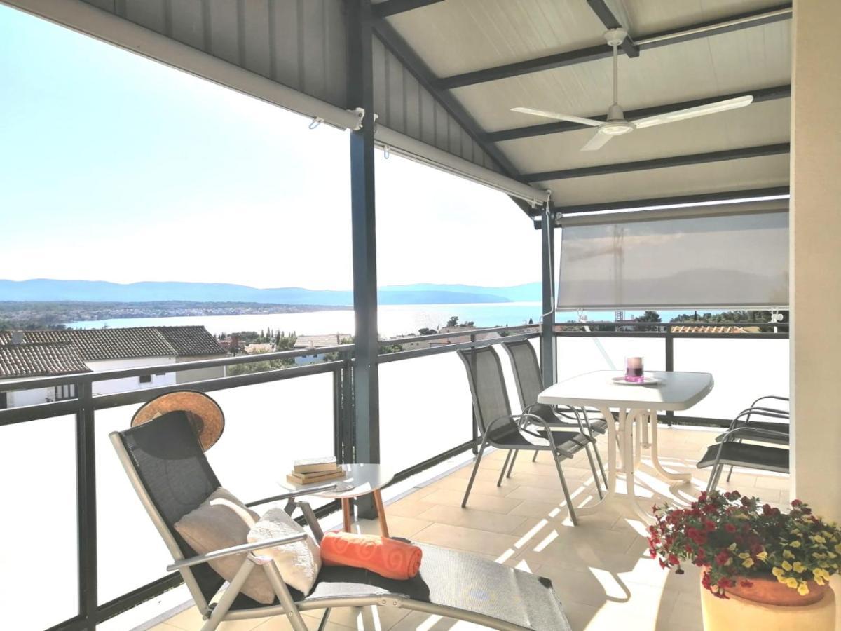 Lovely Sea View House In Malinska Island Krk Kültér fotó